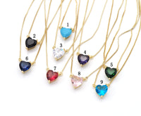 Colorful Heart Necklace, Sku#EF206