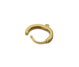 CZ Round Gold Hoop Earrings, Sku#Y766