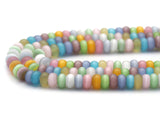 Mixed Color Cat's Eye Rondelle Smooth Beads, 5x8mm, Sku#U1431