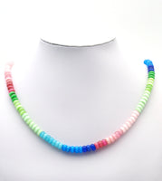 Mixed Color Cat's Eye Rondelle Smooth Beads, 5x8mm, Sku#U1432