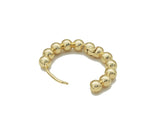Gold silver Ball Hoop Earrings, Sku#J369
