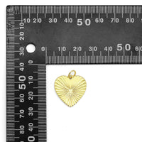 Gold Radical Heart Charm, Sku#LX361
