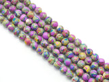 Natural purple blue yellow Jasper beads 8mm, mixed color beads, sku#U1437