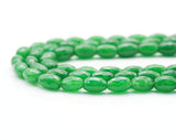 Natural 6x9mm/8x12mm Oval Faceted Emerald Jade Beads, Emerald Jade, Sku#U1435