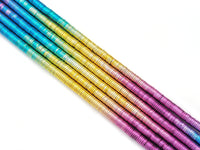 Rainbow Hematite Heishi Beads, 3mm/4mm/6mm hematite beads, sku#S149