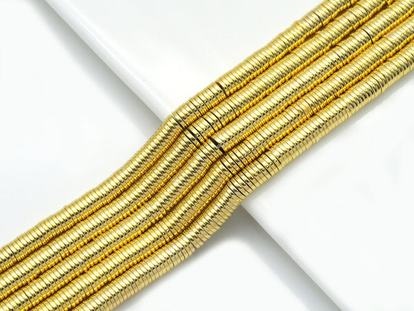 Bright Gold Hematite Heishi beads, 3mm/4mm/6mm, sku#S150