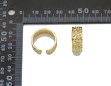 Gold Hammered Band Adjustable Ring, Sku#LX145
