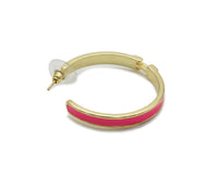 Colorful Enamel Gold Hoop Enamel Earrings, Sku#LX155