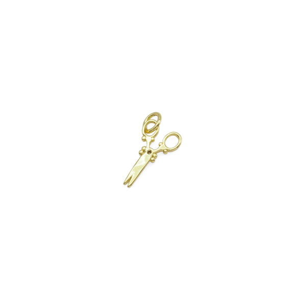 CZ Gold Scissor Charm, Sku#Y871