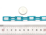 New Chunky Enamel Rectangle Link Chain By Yard, sku#LS40