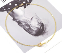 CZ U Link Dainty Chain necklace, sku#EF229