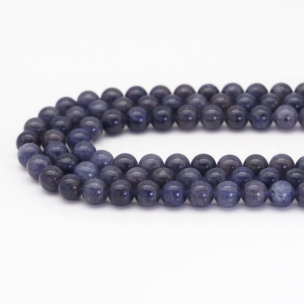 Genuine Quality Iolite Round Smooth Beads, 8mm/10mm, Sku#U1681
