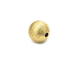 Brushed Gold Round Ball Spacer Beads, Sku#B339