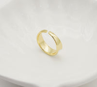 Gold White Heart Ring, Sku#LD365