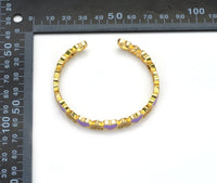 CZ Enamel Heart Gold Adjustable Bracelet, Sku#LX168