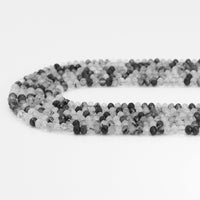 Genuine Rutilated Quartz Faceted Rondelle Beads, SkU#U1663