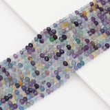 4x6mm Genuine Fluorite Faceted Rondelle Beads, Sku#U1669