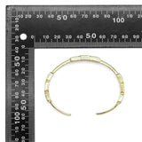 Gold Rectangle CZ Bracelet, Sku#LX404