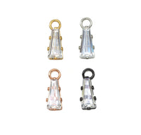 CZ Triangle Shape Charm, Sku#Y652