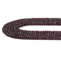 3x5mm Genuine Garnet Faceted Rondelle Beads, Sku#U1666