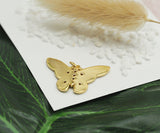 CZ Enamel Butterfly Charm, Sku#Y656