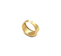 Gold Colorful CZ Heart Band Ring, Sku#X360