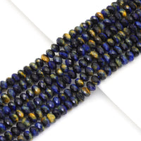 Exclusive!!! Top Quality Yellow Blue Tiger Eye Rondelle Faceted Beads, Sku#UA312