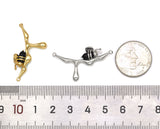 Enamel Bee On Branch Charm, Sku#Y659