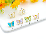 Crystal Butterfly Stud Earrings, Sku#FH217