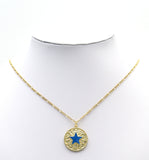 Gold Colorful Enamel Star Love Coin Charm, Sku#LX169