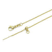 Adjustable Dainty Gold Link Chain Love Pendant Necklace, Sku#EF498