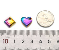 Rainbow Heart Moon Diamond Star Charm, sku# LX171