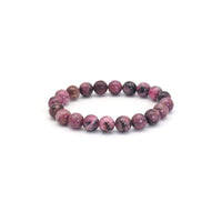 Genuine Rhodochrosite Round Smooth Stretchy Bracelet, Sku#EF413