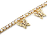 Butterfly Tennis Chain Choker Necklace, sku#LD369