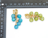Natural Quartz Stone Earrings, Sku#LX174