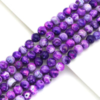 Purple Agate Round Smooth Beads, Sku#U1744
