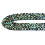 4x6mm Genuine African Turquoise Faceted Rondelle Beads, Sku#U1667