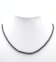Black White Rice Shape Opaque Crystal Beads, U1443