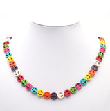 12mm Multicolor Howlite Peace Sign Beads, Sku#U1445