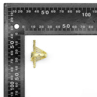 CZ Gold LongBar Wrap Ring, Sku#A140