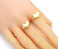 Gold Plain Heart Adjustable Ring, Sku#LX176