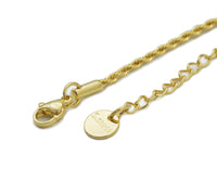 Gold Silver Rope Chain Bracelet, Sku#B340