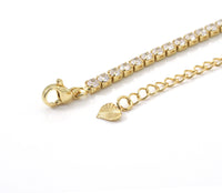 Gold Silver MAMA Tennis Chain Bracelet, Sku#LD370