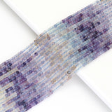 2x3mm Multicolor Fluorite Faceted Rondelle Beads, Sku#U1703