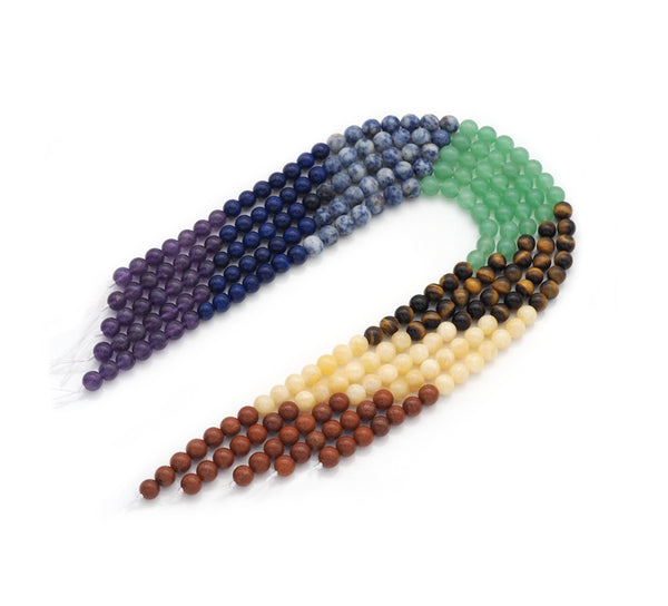 Genuine Chakra Round Smooth Beads, 8mm/10mm, Sku#U1442