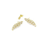 Gold Silver Pearl Angel Wings Earrings, Sku#A142