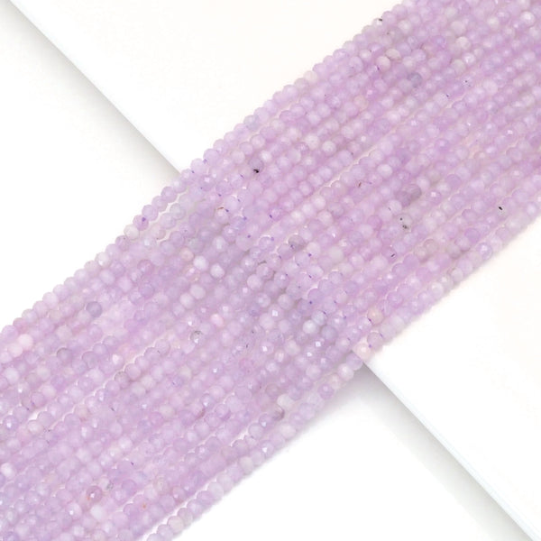 3x4mm Genuine Kunzite Faceted Rondelle Beads, Sku#U1695
