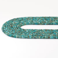 3x4mm Genuine Chinese Turquoise Faceted Rondelle Beads, Sku#U1686