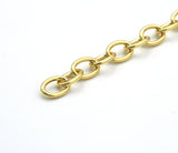 Gold Oval Link Chain by Yard/Necklace,sku#LD371