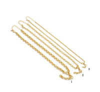 Gold Rolo Chain Drop Necklace, sku#EF258